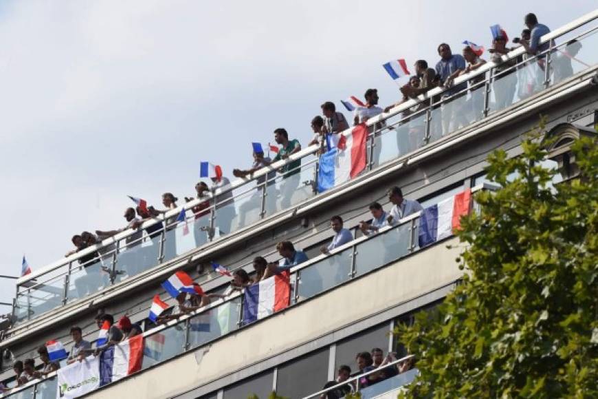 Nadie se quería perder el festejo del título mundial de Francia.