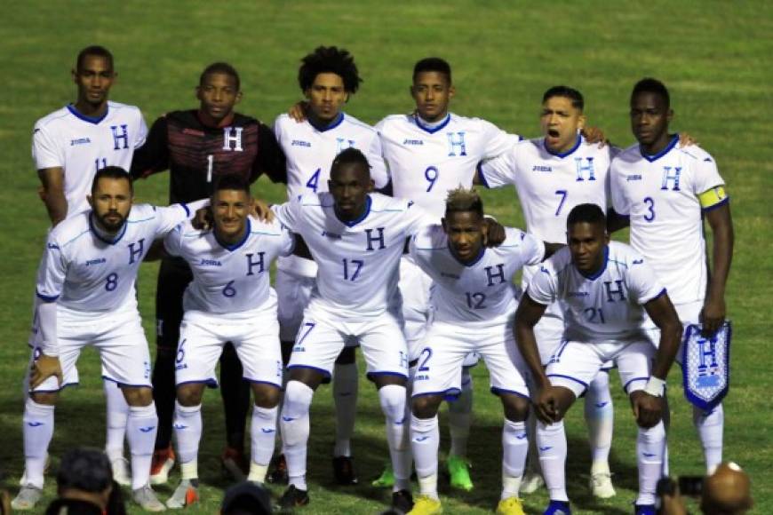 El once titular de Honduras contra Panamá.