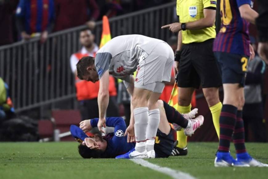 Messi se molestó con el inglés Milner. Un empujón sin pelota sacó de la cancha al argentino .