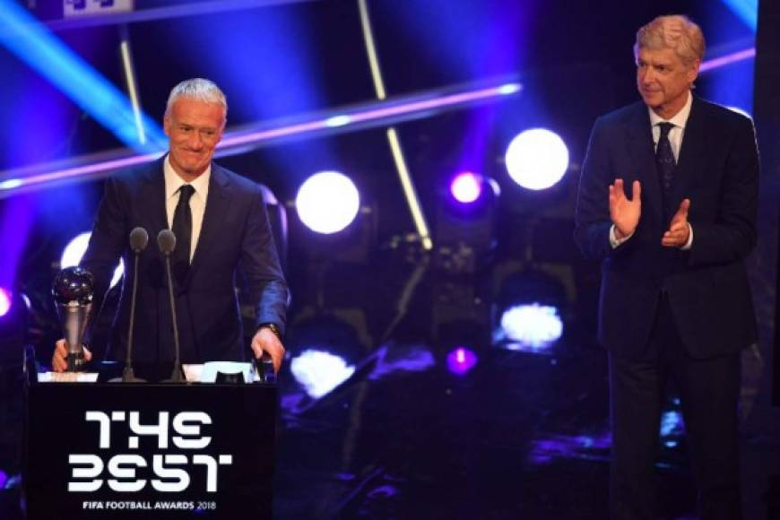 Didier Deschamp fue premiado como el mejor entrenador. Hizo campeón del mundo a Francia.