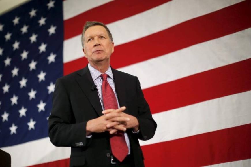 15. El gobernador de Ohio, John Kasich, busca captar el voto del ciudadano medio, como los obreros o los carteros, como su padre, a los que llamó el 'pegamento' que mantiene unido a Estados Unidos.