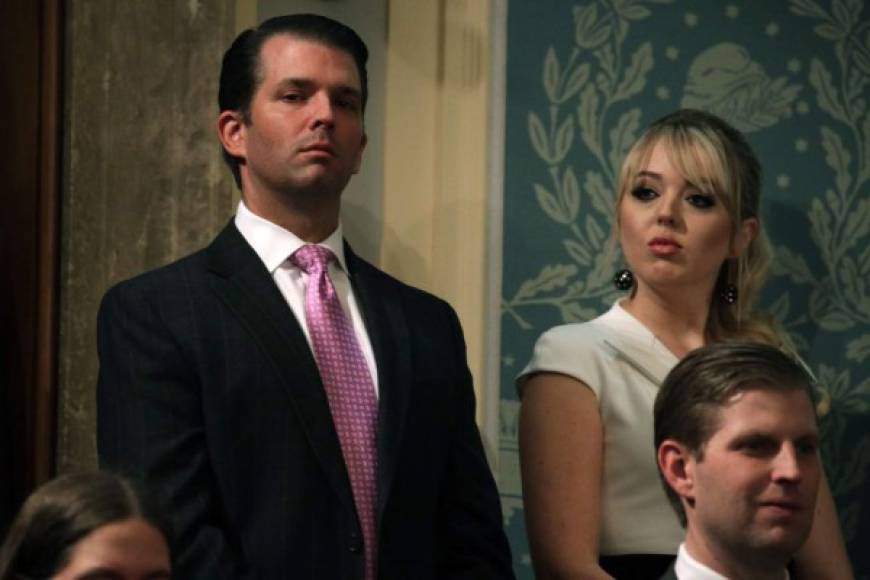 Donald Jr. y Tiffany Trump acompañaron a Melania para el discurso de la Unión del magnate.