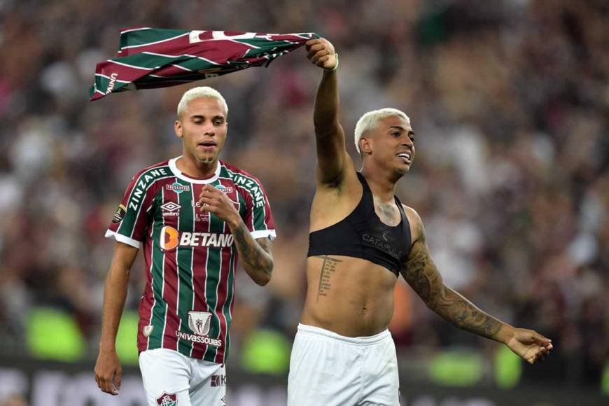 Kennedy se mostró eufórico celebrando su primera Copa Libertadores con Fluminense.