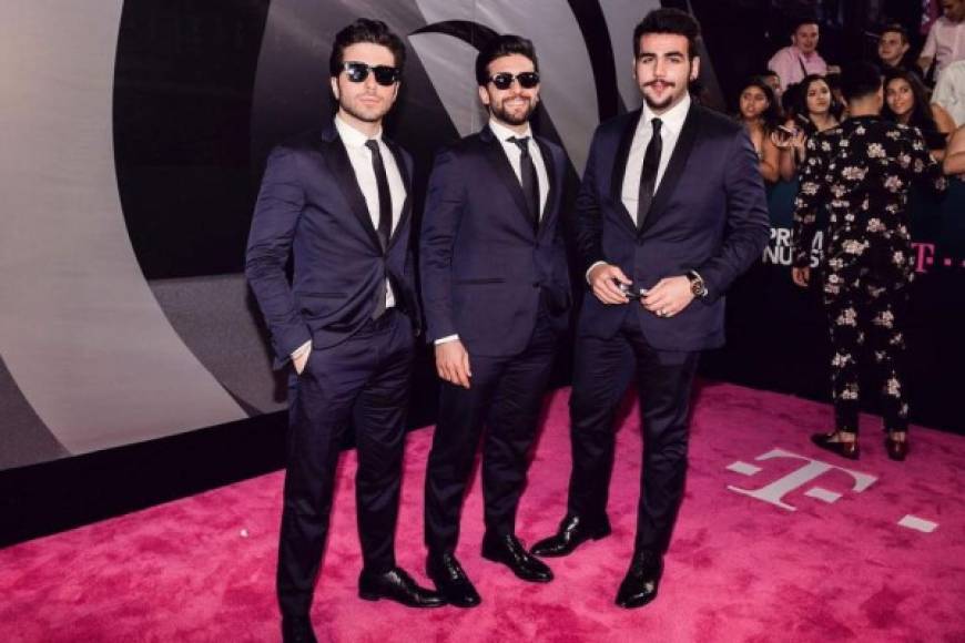 El trio italiano Il Volo. Gianluca Ginoble (i), Piero Barone e Ignazio Boschetto (d)