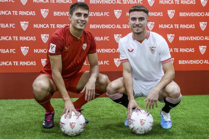 Este viernes, Federico Gattoni y Adrià Pedrosa fueron presentados como los primeros fichajes del Sevilla 23-24.