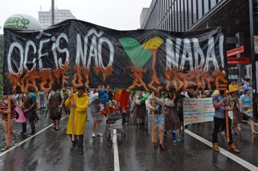 En Brasil también se registraron marchas exigiendo detener el cambio climático.