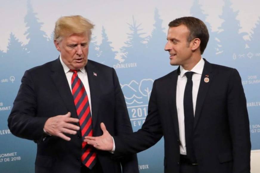 La fotografía se tomó cuando ambos líderes estrecharon las manos justo antes de iniciar una reunión previa al inicio de la cumbre del G7 que se celebró el fin de semana en la localidad canadiense de La Malbaie.