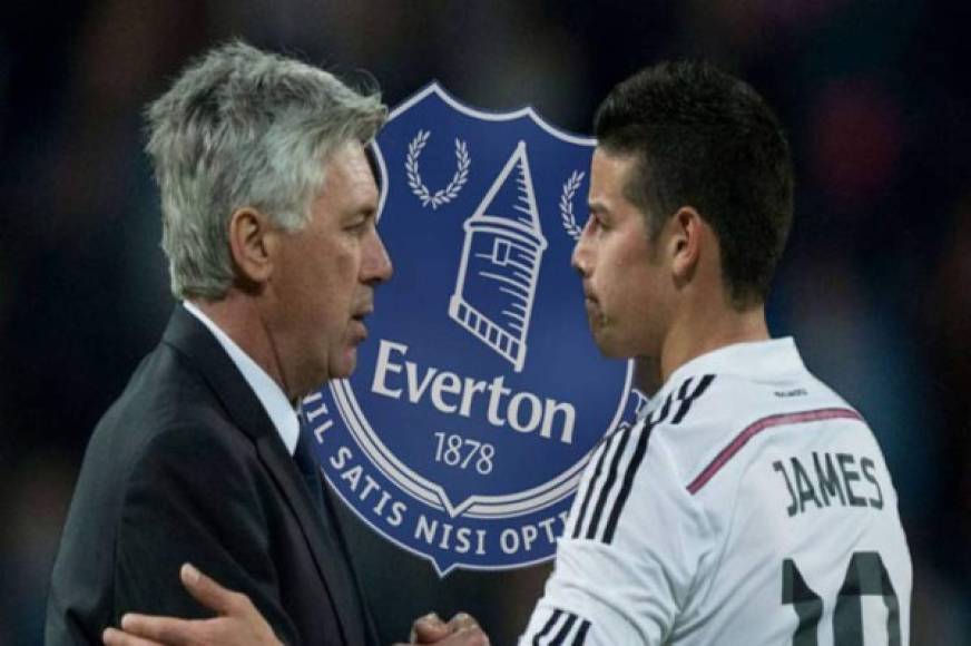 <br/>Según el Mirror,Carlo Ancelotti, entrenador del Everton, está insistiendo a los responsables del club británico para que incorporen a James Rodríguez en este mercado de invierno a través de una cesión.