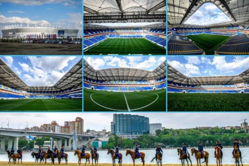 La remodelación del Rostov Arena para el Mundial se inició en 2014 y terminó en 2018. Será la sede de los siguientes partidos:<br/><br/>Uruguay – Arabia Saudita (Grupo A).<br/>Islandia – Croacia (Grupo D).<br/>Brasil – Suiza (Grupo E).<br/>Corea del Sur- México (Grupo F). Foto AFP