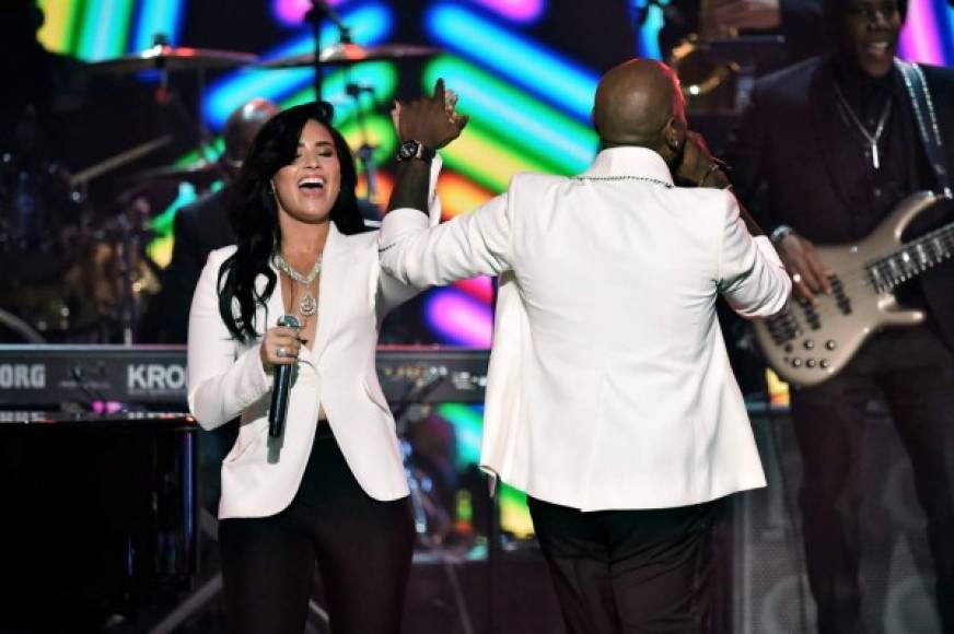 Demi Lovato y Tyrese Gibson.