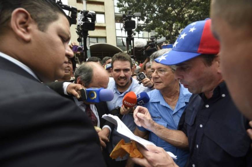 Henrique Capriles acompaña las protestas este miércoles.