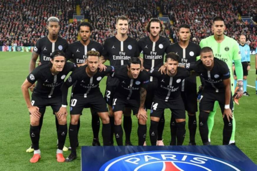 El 11 del PSG ante Liverpool. El club francés comenzó con pie izquierdo la Champions League.