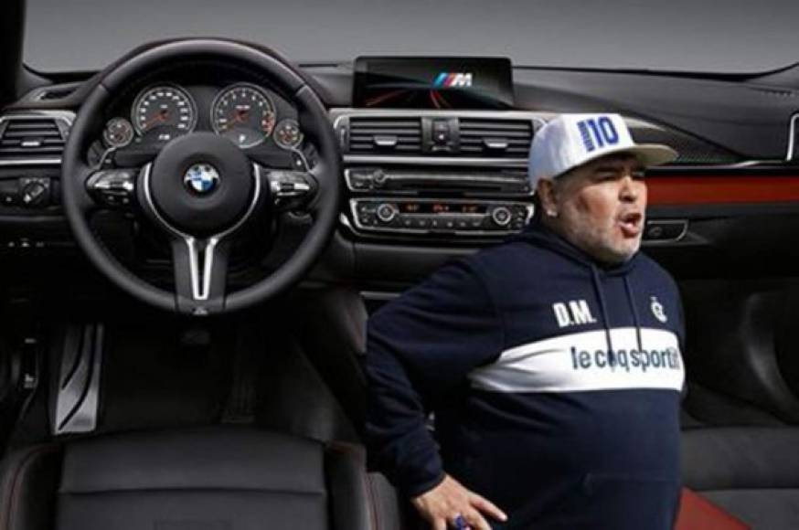 El vehículo de Maradona cuenta con más de 400 caballos de potencia, siete velocidades y capacidad para ponerse de 0 a 100 kilómetros por hora en apenas 4 segundos.