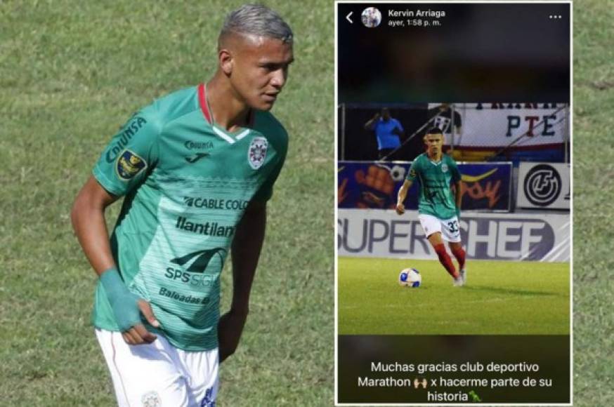 Kervin Arriaga no seguirá en el Monstruo Verde y se ha despedido con un mensaje. 'Muchas gracias Club Deportivo Marathón por hacerme parte de su historia'. El mediocampista hondureño tiene grandes posibilidades de salir al extranjero.