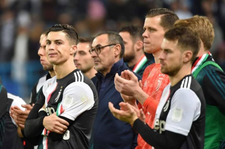 La frustración y tristeza en Cristiano Ronaldo eran evidentes por perder la Supercopa de Italia.
