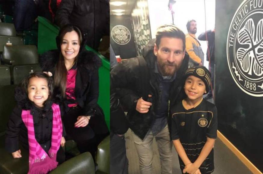 Los hijos de Emilio Izaguirre se dieron el lujo en el 2016 de conocer en persona a nada más y nada menos que al astro argentino Lionel Messi. Se tomaron su respectiva foto y la esposa del catracho contó en ese momento que el crack del Barcelona había sido muy amable.