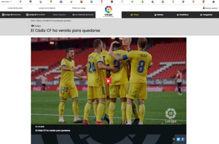 La página oficial de la Liga Española - 'El Cádiz CF ha venido para quedarse'