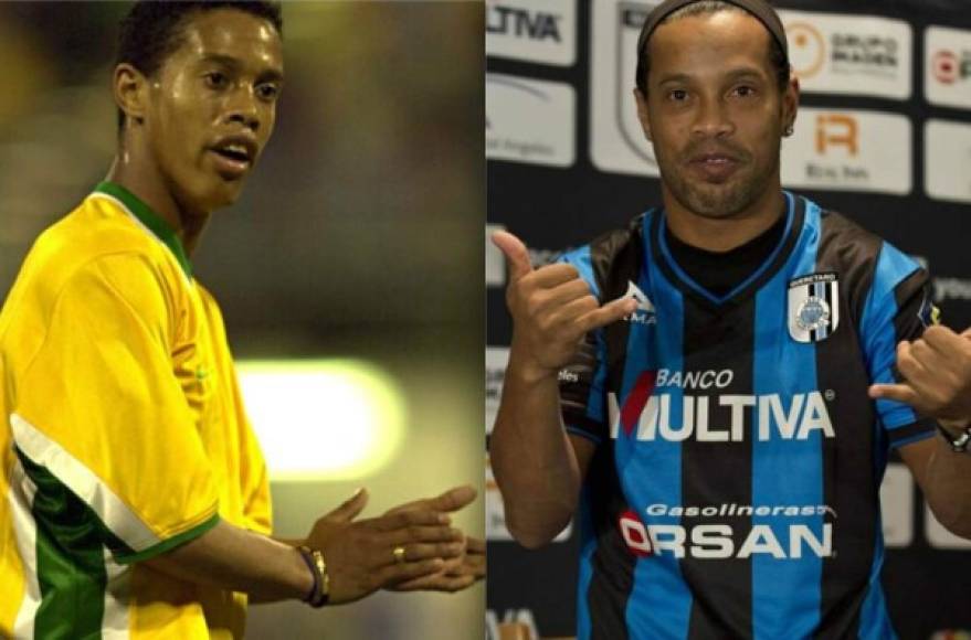Uno de los mejores jugadores de los últimos años, Ronaldinho actualmente pertenece al Querétaro de México.