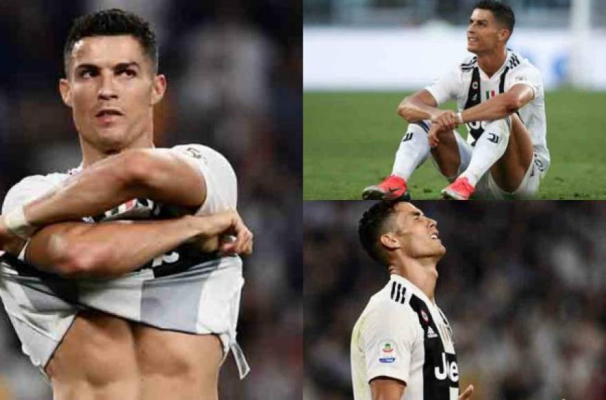 El delantero portugués Cristiano Ronaldo se fue en blanco en la victoria de 3-1 de su equipo la Juventus ante el Napoli. Al crack luso se le vio desesperado y enfadado por no marcar. FOTOS AFP.