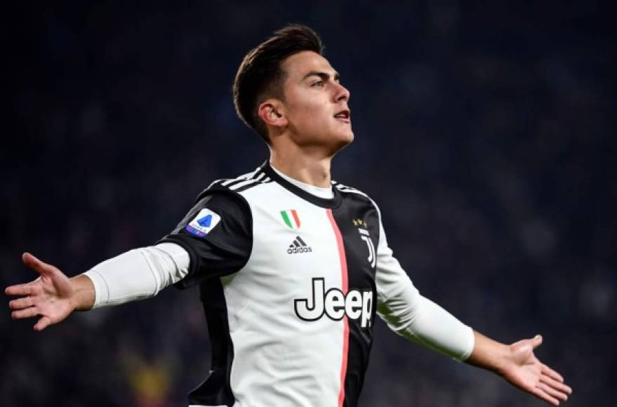 La celebración de Dybala tras su gol que le dio la victoria y liderato a la Juventus.