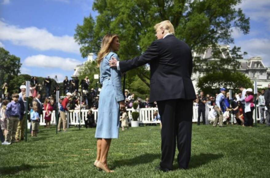 Este fue el tercer año de Melania y Donald Trump como los anfitriones del 'Easter Egg Roll' en la Casa Blanca.