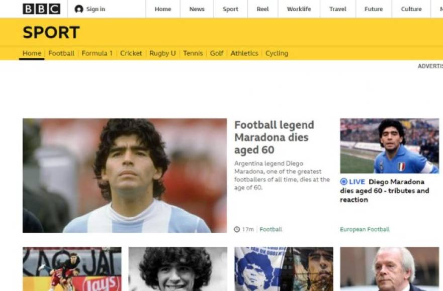 BBC Sport de Inglaterra.