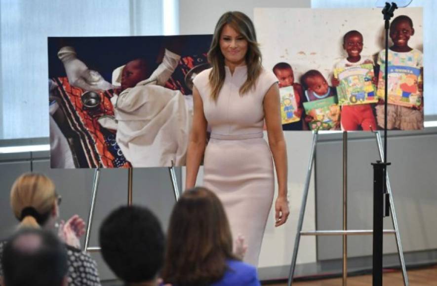La primera dama estadounidense, Melania Trump, resaltó los avances de su campaña 'Be Best' (Sé Mejor) durante un almuerzo que ofreció a las parejas de los líderes mundiales en la ONU, incluyendo la primera dama hondureña, Ana García de Hernández.