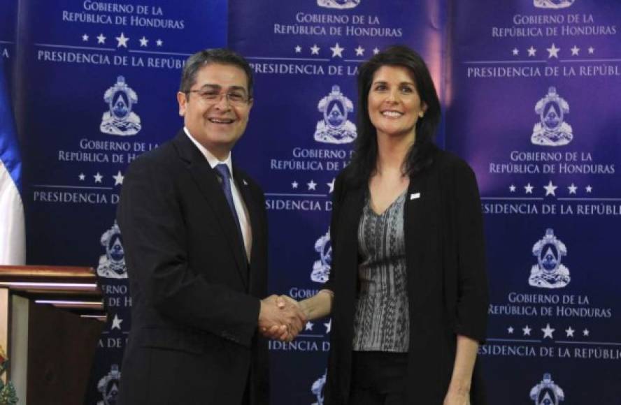 En febrero pasado, Haley se convirtió en la figura de mayor alto rango de la administración de Trump en visitar Honduras.