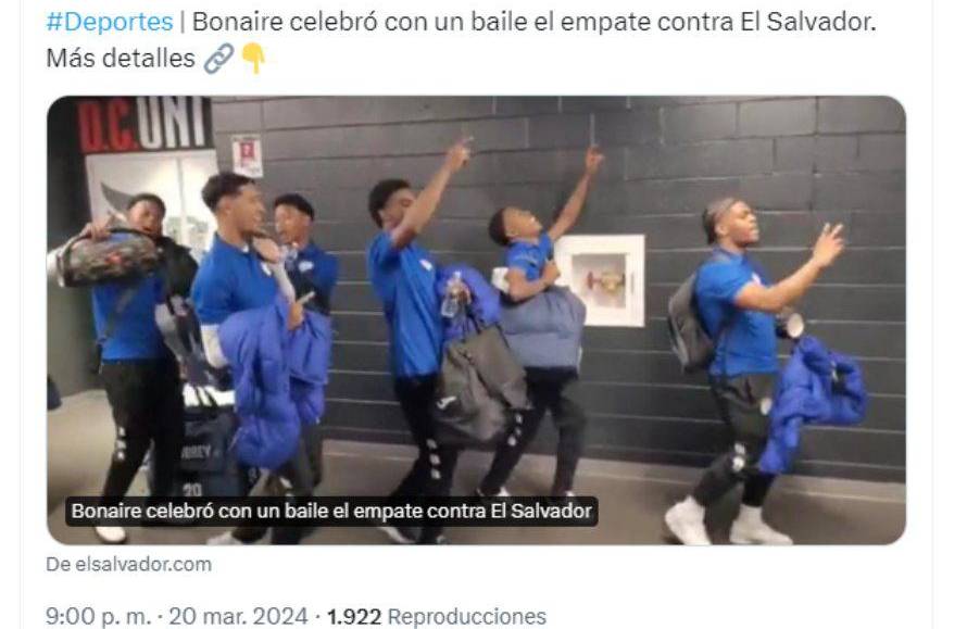 Los jugadores de Bonaire celebraron de forma peculiar que le empataron a El Salvador.