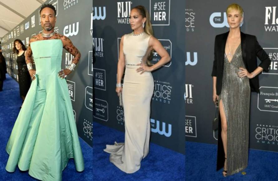 Desde el estrambótico Billy Porter, la sensual Jennifer López o la exótica Charlize Theron, estos fueron los mejores y peores vestidos en la alfombra de los Critics's Choice Awards 2020.