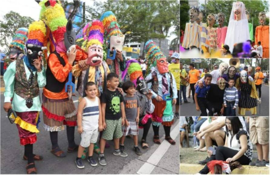 Los sampedranos y visitantes de otras ciudades disfrutan del desfile de carnaval de San Pedro Sula.
