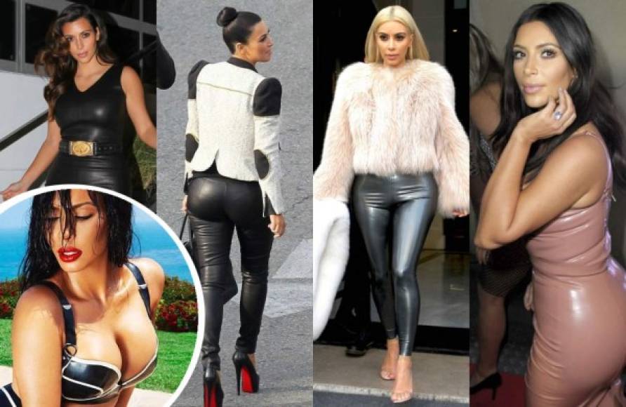 A Kim Kardashian le encanta seducir a sus admiradores por eso hace lo posible por lucir como nadie. Mira estos trajes en que ha recurrido al látex.