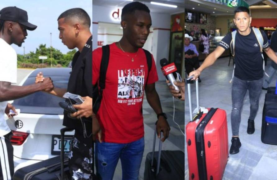 Tras la goleada de 4-0 a Trinidad y Tobago, la mayoria de los legionarios hondureños emprendieron viaje para reportarse con sus respectivos clubes. Te mostramos las imágenes más curiosas de la salida de ellos. Fotos Moisés Valenzuela.