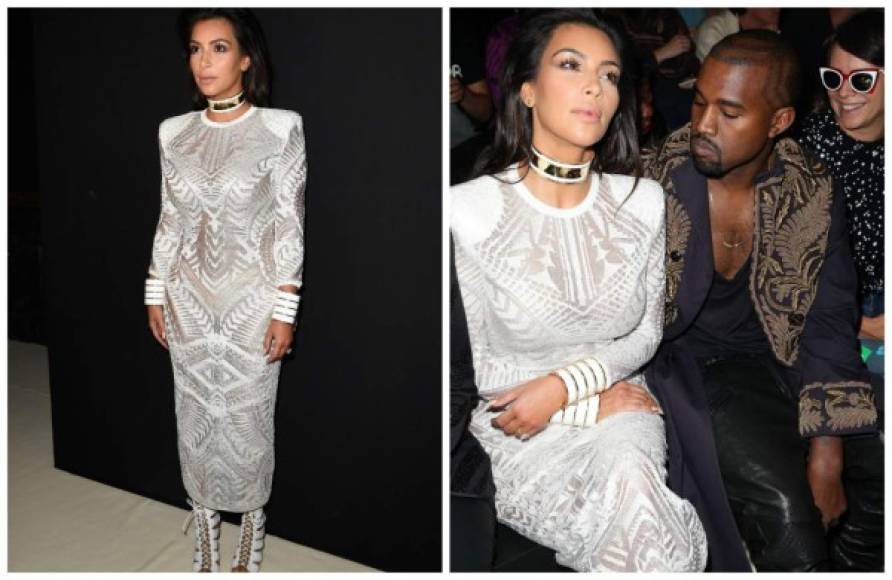 Kim Kardashian y su esposo Kanye West en París.