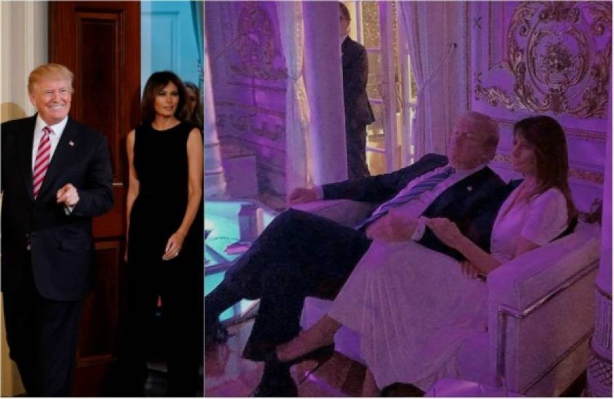 Tras los insistentes rumores sobre una supuesta crisis matrimonial en la Casa Blanca, Donald y Melania Trump aparecieron por sorpresa en una fiesta celebrada en su resort en Mar-a-Lago, donde se mostraron muy cariñosos.