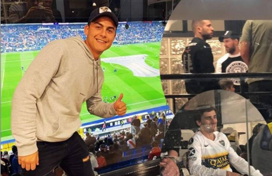 La grada del estadio Santiago Bernabéu está llena de ilustres famosos del fútbol, jugadores y exjugadores, para seguir la final de la Copa Libertadores entre River Plate y Boca Juniors.