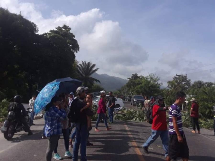 Muchos transportistas se encuentran varados a la altura de Toyós.