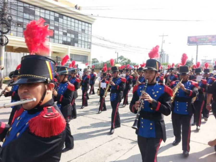 La banda marcial de las Fuerzas Armadas de Honduras (FAH).