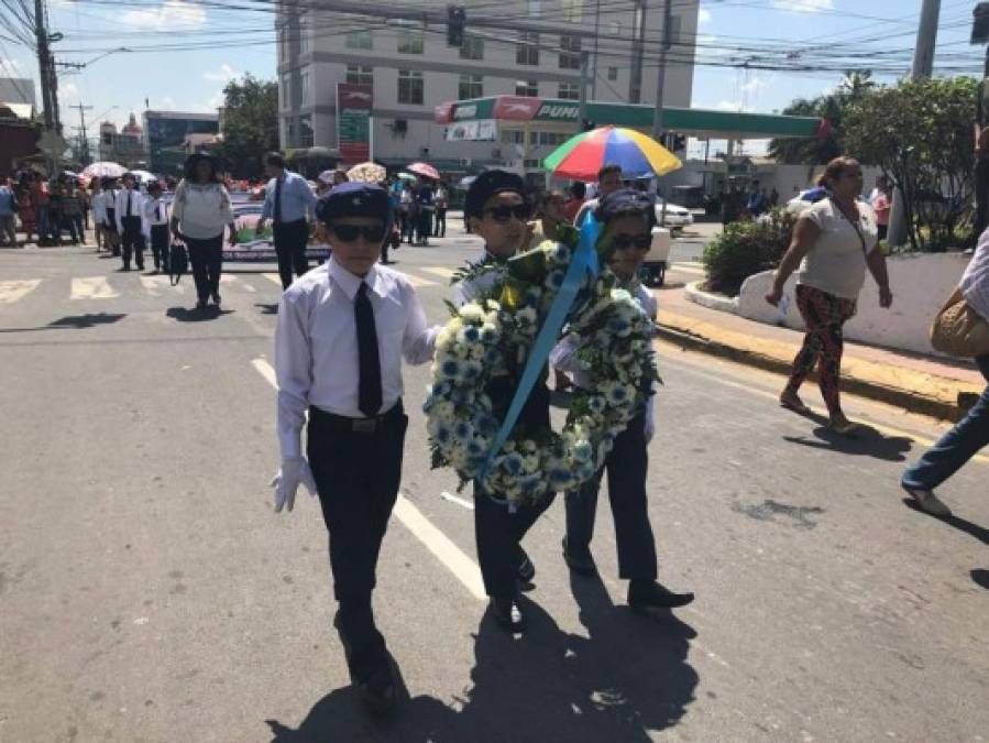 Alumnos de la Escuela Lila Luz de Maradiaga en San Pedro Sula.