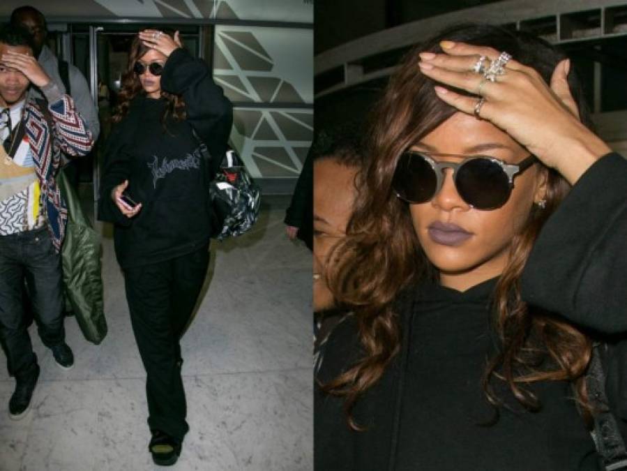 A su llegada al aeropuerto Charles-de-Gaulle para la Semana de la Moda de París, Rihanna lució ropa deportiva y algunos han catalogado este estilo de 'fachas'.