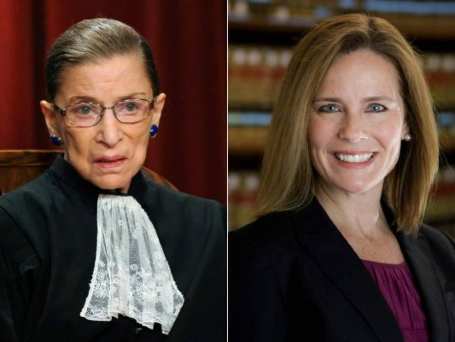 Con apenas 48 años, su nombramiento de por vida garantizaría una fuerte presencia conservadora durante décadas en la corte, pero sus antecedentes serían un nuevo foco de tensión en un país ya polarizado, por ser la antítesis de Ruth Bader Ginsburg, la defensora de los derechos de las mujeres que falleció la semana pasada.