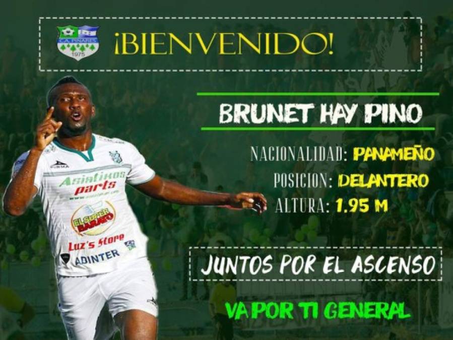 Brunet Hay Pino: El delantero panameño, quien en su momento destacó en el Platense, es el refuerzo estrella del Atlético Pinares de la segunda división.<br/>