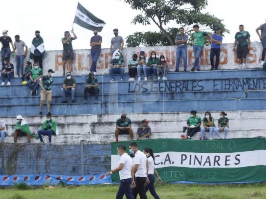 Banderas y cantos animarán a los jugadores de Pinares este sábado en Ocotepeque. Esta plaza nunca ha tenido fútbol de primera división. Lo más cercano ha sido en Santa Rosa de Copán, con el Deportes Savio.
