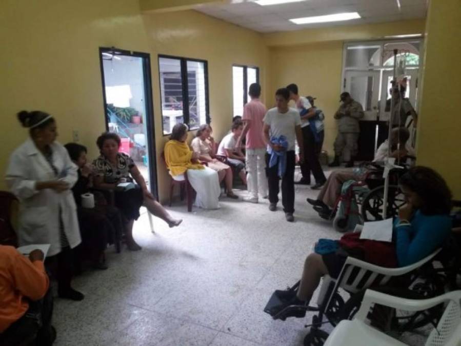 Algunos de los heridos en el hospital de Santa Rosa de Copán en el occidente de Honduras.