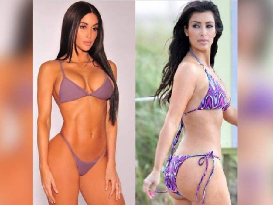 Claudia Sampedro, es una modelo de nacionalidad cubana que presume en sus redes sociales de ser muy parecida físicamente a la socialité Kim Kardashian.
