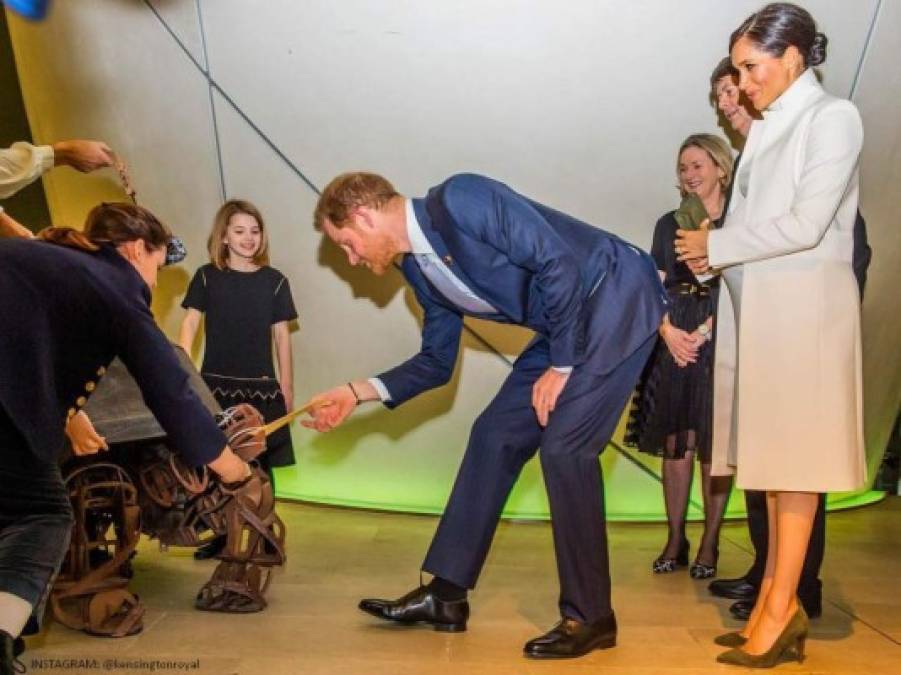 Dentro del histórico museo de Londres se reunieron con donantes y niños, además de echar un vistazo a algunas de las exhibiciones, incluido un pulpo colectado por Darwin en 1832.<br/>