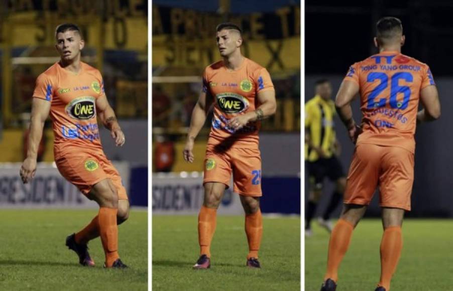 El delantero argentino-estadounidense del Parrillas One, Kevin Hoyos, llamó la atención de las aficionadas en el estadio Morazán. Foto Yoseph Amaya