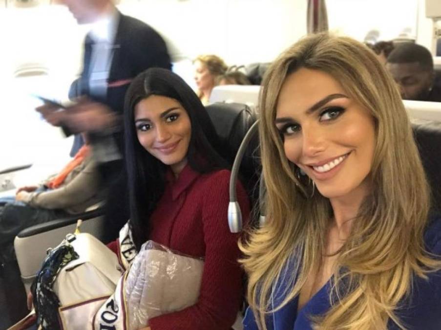 Pese a la relación que las chicas han entablado Ponce no puede olvidar que su nación ha puesto las esperanzas en ella para que lleve nuevamente la corona a España, la que no ganan desde 1974.<br/><br/>En foto con Miss Universo Venezuela Sthefany Gutiérrez.