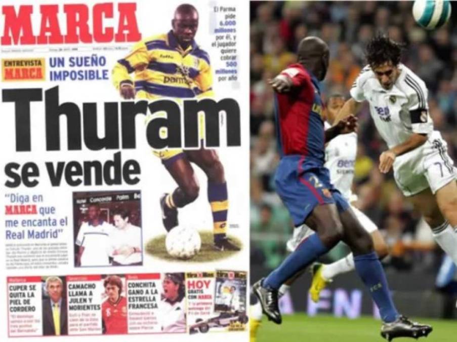 Lilian Thuram - El exjugador francés que militó en el Barcelona aseguró en Marca 'que me encanta el Real Madrid', en entrevista en 1999, mucho antes de llegar al club azulgrana.