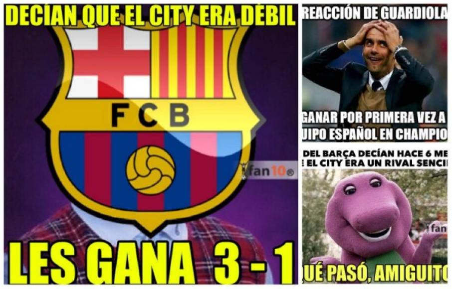 El Barcelona sufrió su primera derrota de esta temporada en la UEFA Champions League al caer 3-1 contra el Manchester City de Pep Guardiola y las redes sociales reaccionaron con humor. Mira los divertidos memes.